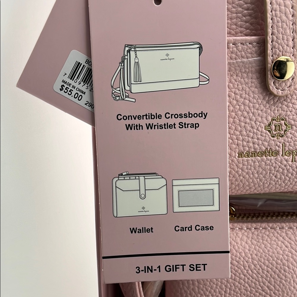 NIB - Nanette Lepore Pink Women's Bag Set - Picture 2 of 4